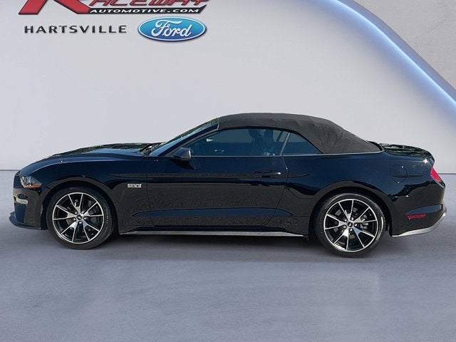2020 Ford Mustang EcoBoost Premium in Black — front three-quarter view