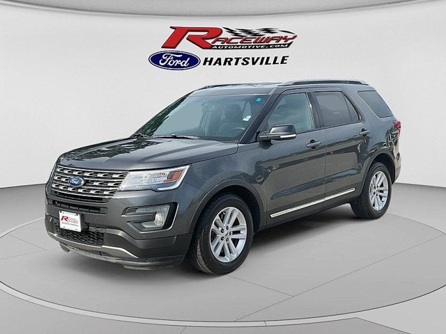 2016 Ford Explorer XLT in Gray — front three-quarter view
