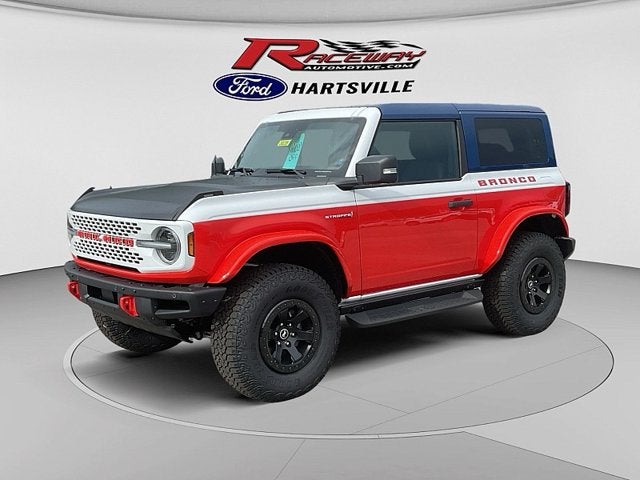 2025 Ford Bronco Stroppe Edition in White — front three-quarter view