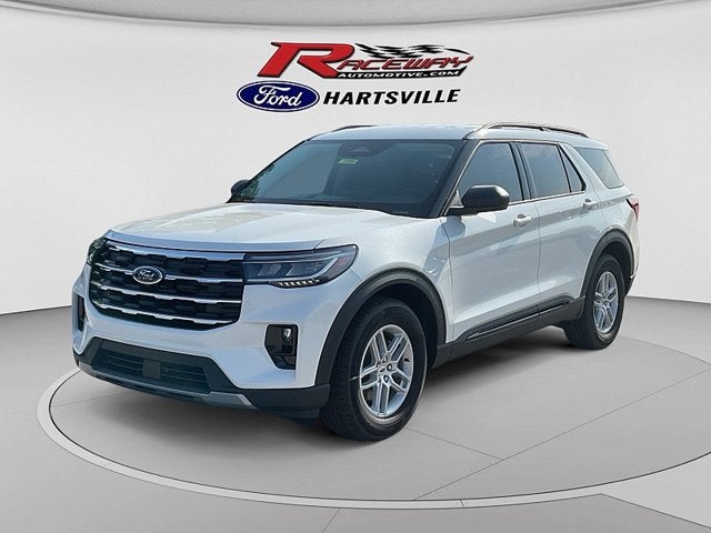 2026 Ford Explorer Active w/200A Pkg in Star White — front three-quarter view