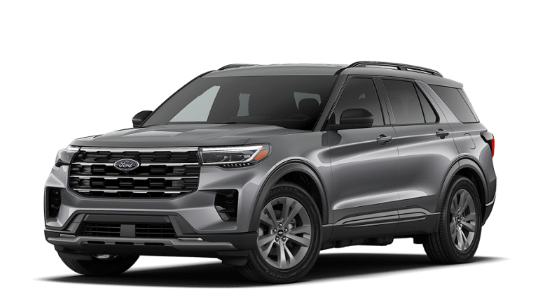2026 Ford Explorer Active w/200A Pkg in Carbon Gry — front three-quarter view